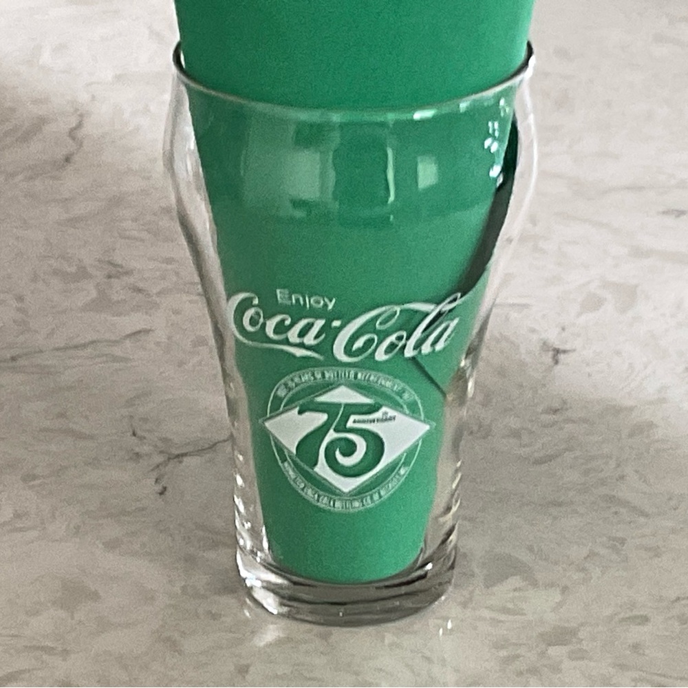 Vintage Coca Cola 75th Anniversary Glass